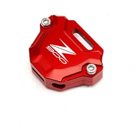 schlüsselanhänger motorrad,schlüsselanhänger,duke Für Ka&@wasaki Z900 Z 900 Z900SE Z 900SE 2017-2023 Motorrad Zubehör CNC Schlüssel Abdeckung Fall Shell & Stickerei Abzeichen Schlüsselanhänger(KC Red)