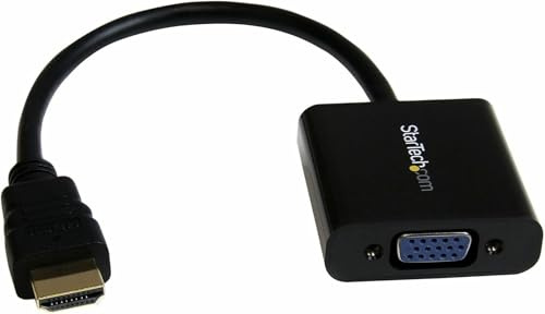 StarTech.com 1080p 60Hz HDMI to VGA High Speed Display Adapter - Active HDMI to VGA (Male to Female) Video Converter for Laptop/PC/Monitor (HD2VGAE2), Black (Pack of 5)