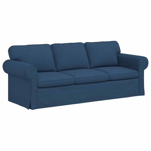 vidaXL Sofa Blau 215 x 82 x 80 cm Stoff, Moderner Sofa, ergonomisches Design, langlebige Wohnlandschaft, ideal für Wohnzimmer, Coole Couch, Wohnraum Lounger