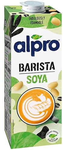 Alpro Barista Soya Drink, Plant-Based with Calcium, Fabulously Foamable, Liquid, 1L, 8 Pack