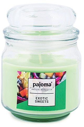 pajoma® Duftkerze im Bonbonglas 248 g, Exotic Sweets | Sweet Edition - Premium Kerze zum verschließen, Brennzeit ca. 55 Stunden