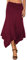 DJT Damen Elastisch Plissierte Taille Elegant Rock A-Linie Faltenrock Midi Rock mit Taschentuch Saum Rot S
