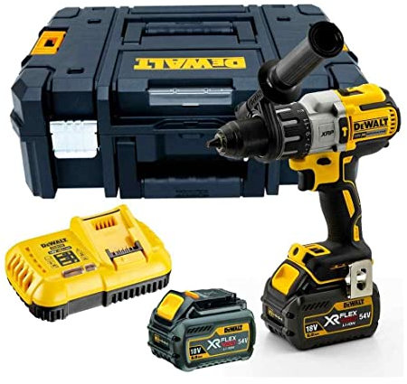 DeWalt Perceuse Visseuse à Batterie, 18V, 6Ah, 95 Nm DCD991T2 Couleur 1/2 pouce