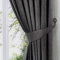 Fusion Home Furnishings Dijon Paar Vorhangbindungen, Polyester, Anthrazit, Tieback