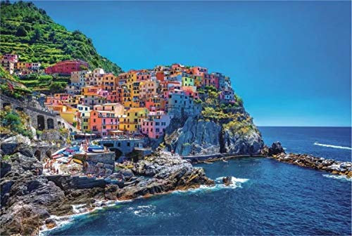 SUPERPOWER® Verträumte 1000 Stück Italien Cinque Terre Europäisches Dorf Küsten Meer Landschaft Kinder Erwachsene Spiele Spielzeuge Hölzern Puzzles für Weihnachten Geburtstag Geschenke