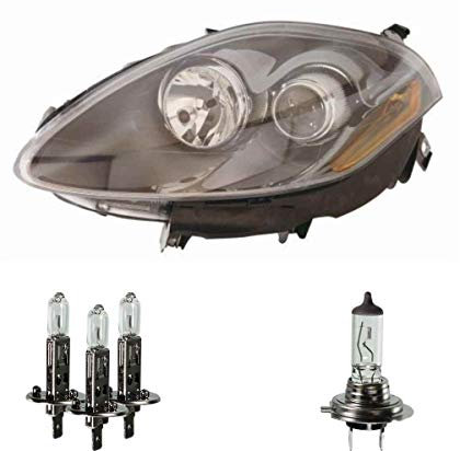 EISENFELS Bundle Set 70777761 Scheinwerfer links + Leuchtmittel H7 Classic + H1 Classic kompatibel mit Bravo II 198