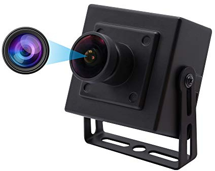 Hotpet 170 Degree Fisheye 4K Webcam 2160P USB Camera with Sony IMX317 Sensor for Industrial, 30fps 3840x2160 Mini CMOS USB Web Camera Mini Case Support Most OS Web Cams