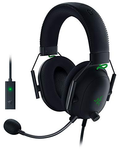 Razer RZ04-03230100-R3M1 BlackShark V2 Cuffie da gioco cablate con scheda audio USB (nero)