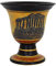 Coupe de Pythagore – Acropole d'Athènes et la chouette de la sagesse peinte à la main