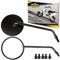 Area1 Universal Motorroller Rückspiegel Paar rund e-geprüft M8/M10 + Adapter, für z.B. LX LXV Sprint GTS GT GTV ET2 ET4 Primavera Django Habana Mojito