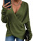 WHZXYDN Automne Et Hiver Nouveau Pull en Maille Ample Croisé pour Femmes