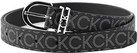 Calvin Klein Leder Gürtel CK Must CK Loop Belt 25mm W125 Black Mono schwarz