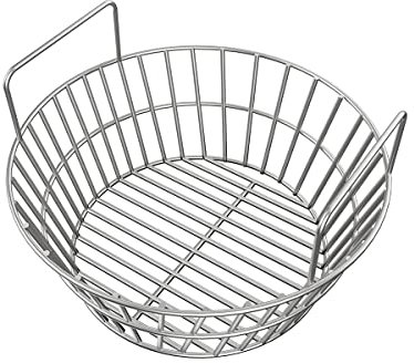 Stainless Charcoal Ash Basket for Large BGE Grill, Charcoal Grill Ash Basket also fits Kamado Joe Classic and Other Similar Grills