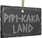 mtb more energy Schiefer Tür Schild PIPI-Kaka Land'' - 7x10 cm - mit Loch - Kloschild Aufhänger Toilette Gäste WC
