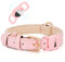 WHIPPY AirTag Hundehalsband Leder Verstellbares AirTag Halsband Leder mit Gepolstert und Metall Schnalle Klassisches Weiches Air Tag Hundehalsband für Welpe Kleine Mittel Große Hunde Rosa,XS