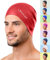 Limmys Damen und Herren Badekappe - 100% Silikon Badekappe - Hochwertige Qualität - Dehnbare und Bequeme Schwimmkappen- Erhältlich in Verschiedenen Attraktiven Farben (Rot Herren)