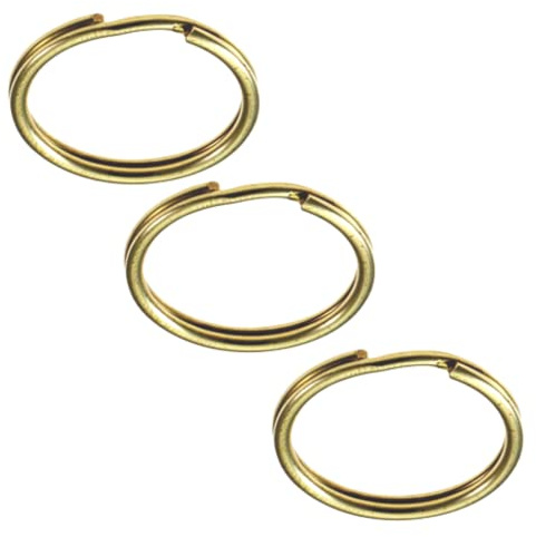 Lot de 50 anneaux porte-clés ronds et plats en laiton de 20 mm pour voiture, maison, organisation, loisirs créatifs, etc.