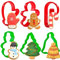 Weihnachtsausstecher-6-teiliges Ausstecher-Set Aus Kunststoff,Lebkuchenmann,Weihnachtsbaum,Schneemann,Zuckerstange, Handschuhe,Glockenförmige Keksausstecher für Kinder.