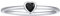 FOCALOOK Ehering Partnerring für Männer 925 Silber Schwarzen Herz Zirkonia Solitär Verlobungsring Trauring Herren Schmuck für Valentinstag Größe 64 (20.4)