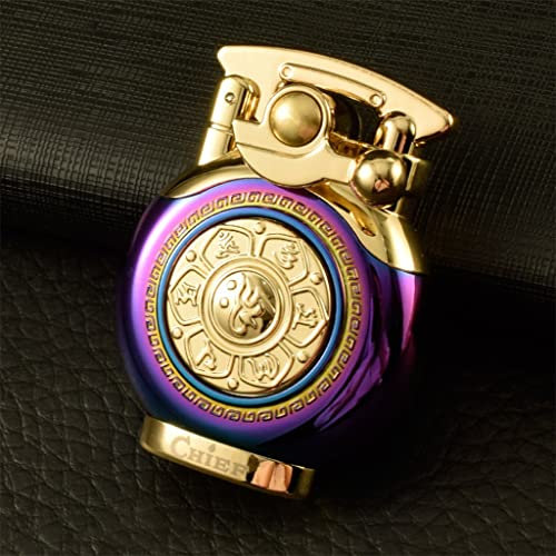 Kerosin Vintage Feuerzeug mit einzigartigem Design Rocker Arm Metall wiederverwendbare winddichte Feuerzeuge mit weicher Flamme, antikes Feuerzeug zum Sammeln, Geschenke für Mann, Ehemann, Freund
