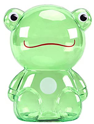 Spardose Kinder Cartoon Frosch Sparbüchse Plastik Spardose Dekoration Transparent Frosch Sparkasse,Sparschwein Groß für Jungen Mädchen Super süßes Geschenke für Geburtstag,Weihnachten und Thanksgiving