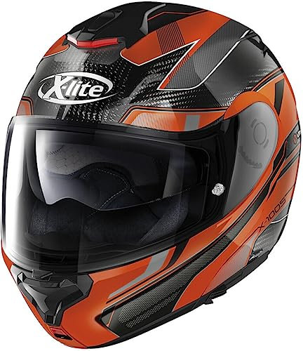 X-Lite X-1005 Ultra Carbon Powertrain Klapphelm (schwarz/carbon/orange), M (57)