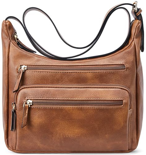BOSTANTEN Damen Umhängetasche aus Wasserdicht Nylon Mittelgroß Handtasche Casual Schultertasche für Frauen Crossbody Bag