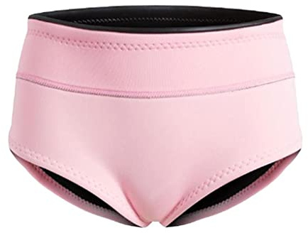 pistro Damen-Neoprenanzug, 1,5 mm, Neopren, Taucher, Schnorchel, Unterwäsche, kurze Hose, flache Kurzschlüsse, Rosa, XL