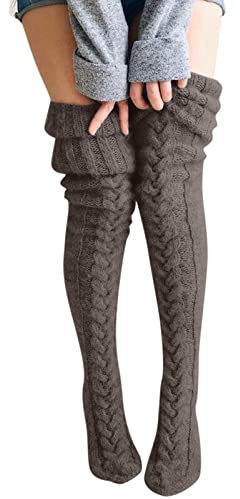Strümpfe Herren 43-46 Schwarze Socken 43 Frauen stricken Beinstrumpf Oberschenkel lange Stulpen Knie Zopfmuster Socken über zusätzliche Socken Herren Strümpfe Sommer Spitzen Strümpfe