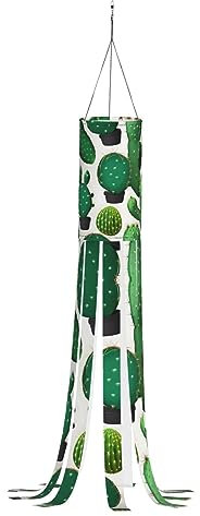 SSIMOO Calze a vento squisite con cactus verde: l'accessorio perfetto per Halloween, Natale e feste