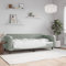 ZEYUAN Tagesbett Hellgrau 90x200 cm Samt, Schlafsofa, Daybed, Bettsofa, Sofa Bed, Sofabett, Schlafcouch, Jugendbett, Bettgestell, Bettcouch - 354086