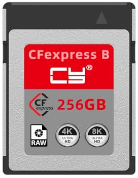 CY CFexpress Type-B 256GB Memory Card CFE CFB Adapter Compatible with Camera 8K RAW PCIe Expansion
