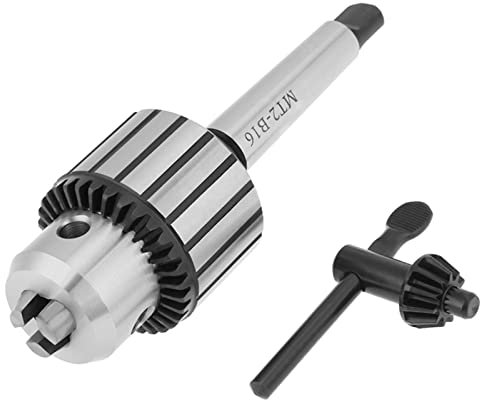 MT2-B16 Schlüsselbohrfutter, Dornbohrfutter aus Kohlenstoffstahl mit Pleueln, Mini-Metall- und Holzdrehwerkzeug Zum Zentrieren, Gewindeschneiden und Reiben