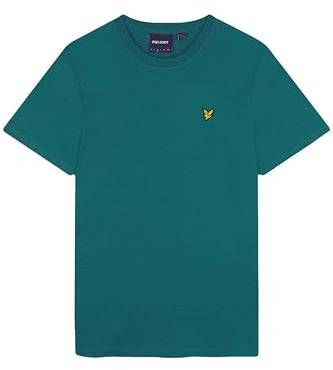 Lyle & Scott Mens Plain T-Shirt (UK, Alpha, L, Regular, Regular, Court Green)