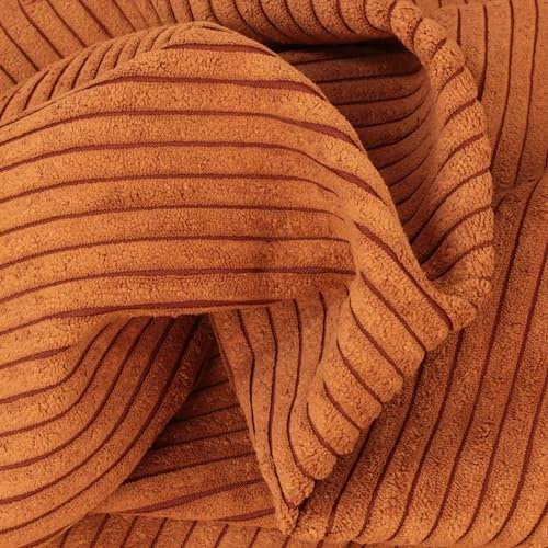 Stoff Meterware Cord Kopalina Möbelbezugsstoff - 1 Meter, Eckbank, Stuhl, Stuhlkissen, Sofa, Couch, Polster, Taschen, Rucksäcke, Accessoires, Deko (Zimt)