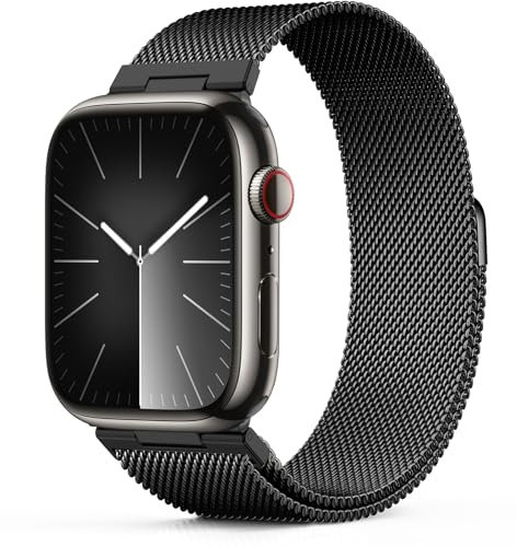 Higgs Metallo Cinturino Compatibile con Cinturino Apple Watch 40/38/41mm 44/45/46mm ultra 2 49mm Donna,Cinturini Maglia Milanese Regolabili Magnetiche per iWatch Series(42mm 10)SE/2 9 8 7 6 5 4 3 2 1