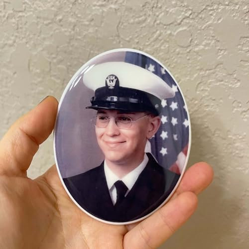 Individuelle Gedenkfoto-Fliesen für Grabstein, wasserdichte Keramik, personalisiertes Porzellanbild, wasserdicht für Grabdekorationen, 4 cm Bild für Grabsteine, benutzerdefinierte Foto-Gedenktafel