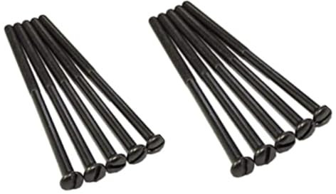 Generic Electrical Screws 40mm, 50mm, 75mm Black Nickel M3.5 Long Socket Screw Switch Plugs Fixings Raised Slotted Head (10, 50 MM)