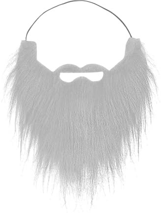 Sibba Lustige, selbstklebende Schnurrbart-Festival- und Weihnachtsdekoration, Maskerade-Party, Grau, 1 Stück