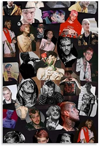 RAAMKA Kunstdruck Poster Senza Cornice Collage De Lil Peep poster e stampe d'arte murale arredamento moderno per la casa da letto familiare 30x50cm