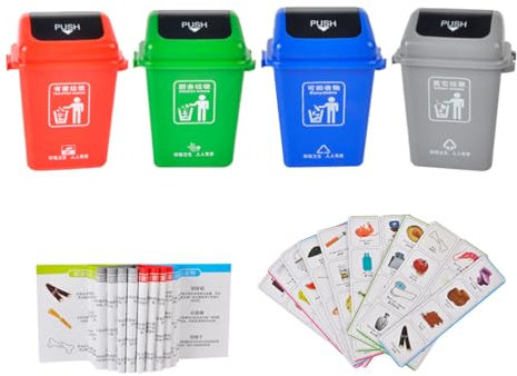 ifundom 1 Juego De Juguetes De Clasificación De Basura Juguete De Clasificación De Basura para Niños Juguete Educativo para Edades Tempranas Clasificación De Basura Juguete para