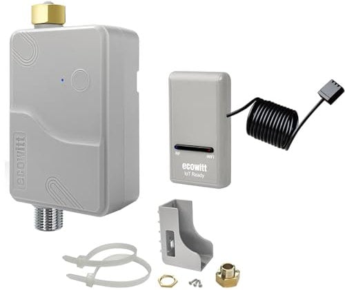 ECOWITT Wassertimer WFC01, Automatische Garten Bewässerungssystem mit APP, Gartenbewässerung mit WiFi Gateway GW1200, IP66 wasserdichte Steuerung Bewässerungsuhr, Wasser Timer für Landwirtschaft