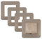 4 Pcs Light Switch Cover Plates,Light Switch Surround,Surround Single Light Switch Cover,Switch Sticker Cover Square Shape Luxurious Light Switch Cover WallFor Home Wall Switch Decoration(Gold)