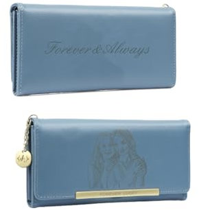 Personalisierte Damen Geldbörse Mit Foto, Portemonnaie Mit Text Geldbeutel Große Lange Geldbörse Muttetag Weihnachten Als Geschenke Für Mama Oma Mutter (Blau)