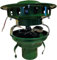 SSCYHT Extractor de Humos para Chimenea de 100 W y 120 W con terminación Superior Redonda para Chimenea de leña, para Chimenea, Inductor de Tiro Chimenea, Caldera de Chimenea,B100w
