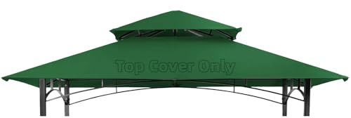 Jorohiker Ersatzdach für Grillpavillon, 1,5 m x 2,4 m, für L-GG001PST-F | Wasserdichtes, UV-beständiges Grill-Ersatzteil, passend für Modell L-GG001PST-F 1,5 x 2,4 m, doppelstöckige