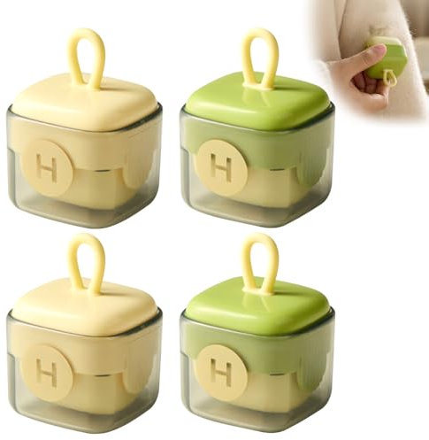 HIULLEN 4 Stück Wiederverwendbare Fusselrolle,Waschbares Tragbarer Fusselentferner,Washable Gel Lint Roller Ball, Tragbare Klebrige Gel Fusselrolle Ball,Fusselrolle Tierhaare für Kleidung Reisen Haus