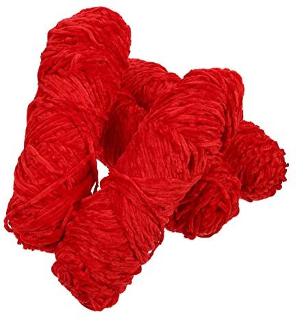 Angoily 4stücke Teiliges Chenille-strickgarn Handgefertigte Leuchtende Schurwolle Weiches Dickes Häkelmaterial Für DIY-schals Mützen Kinderdecken Und Handgestrickte Accessoires