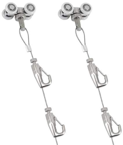 Juego de ganchos para colgar carteles (2 piezas) de 3 m para colgar cuadros y exposiciones, galería de arte