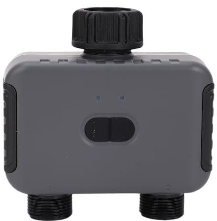 Plyisty Timer Smart 2 Zone Spray avec Rain Retard Fonction Cycle / Irrigation Contrôlée par Temps pour Garden House, Matière ABS